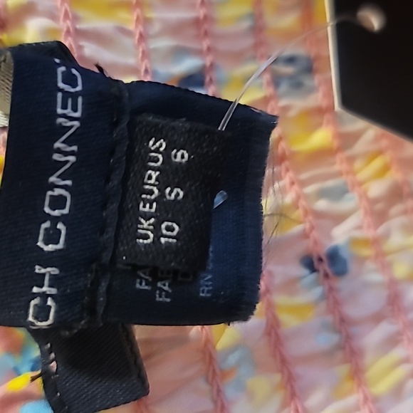 French Connection Floral Peplum Pink NWT Size UK 10 US 6 - Picture 7 of 7